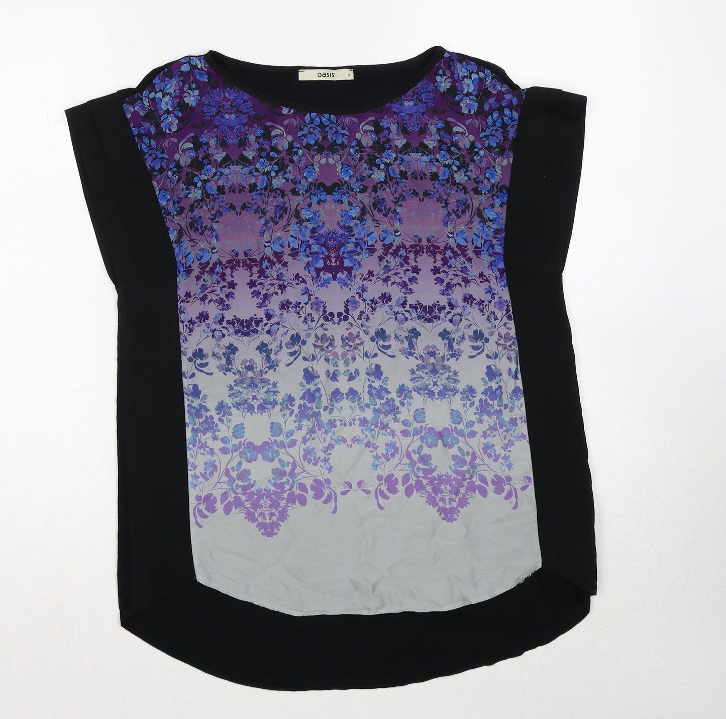Womens UK Size S Oasis Multicoloured Basic Blouse