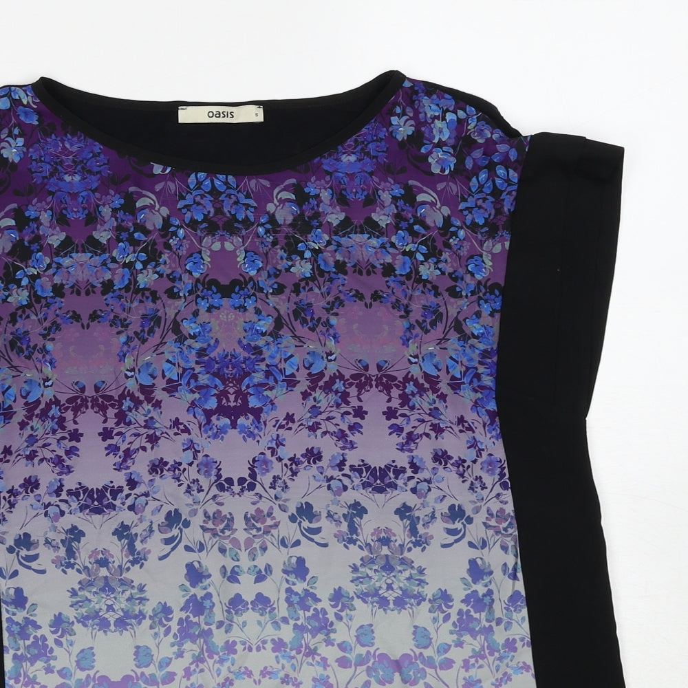 Womens UK Size S Oasis Multicoloured Basic Blouse
