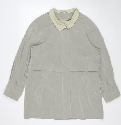 Debenhams Womens Beige Overcoat Coat Size 12 Button