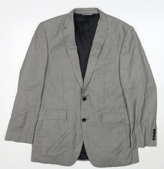 Mens UK Size 40 Burton Regular Grey Suit Jacket