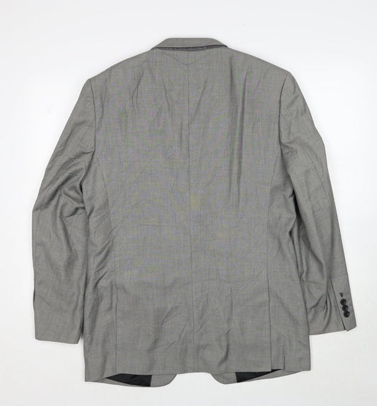 Mens UK Size 40 Burton Regular Grey Suit Jacket