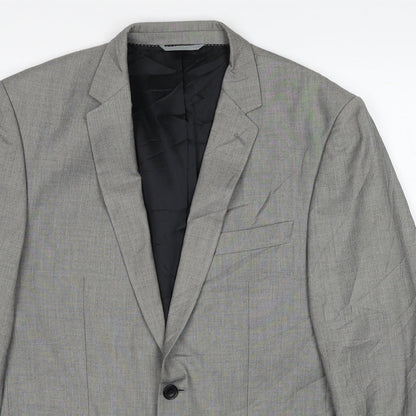 Mens UK Size 40 Burton Regular Grey Suit Jacket