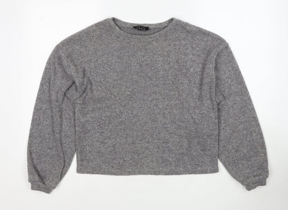 Womens UK Size S New Look Grey Pullover Jumper