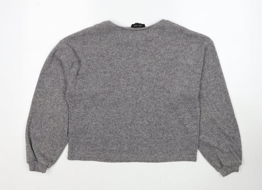 Womens UK Size S New Look Grey Pullover Jumper