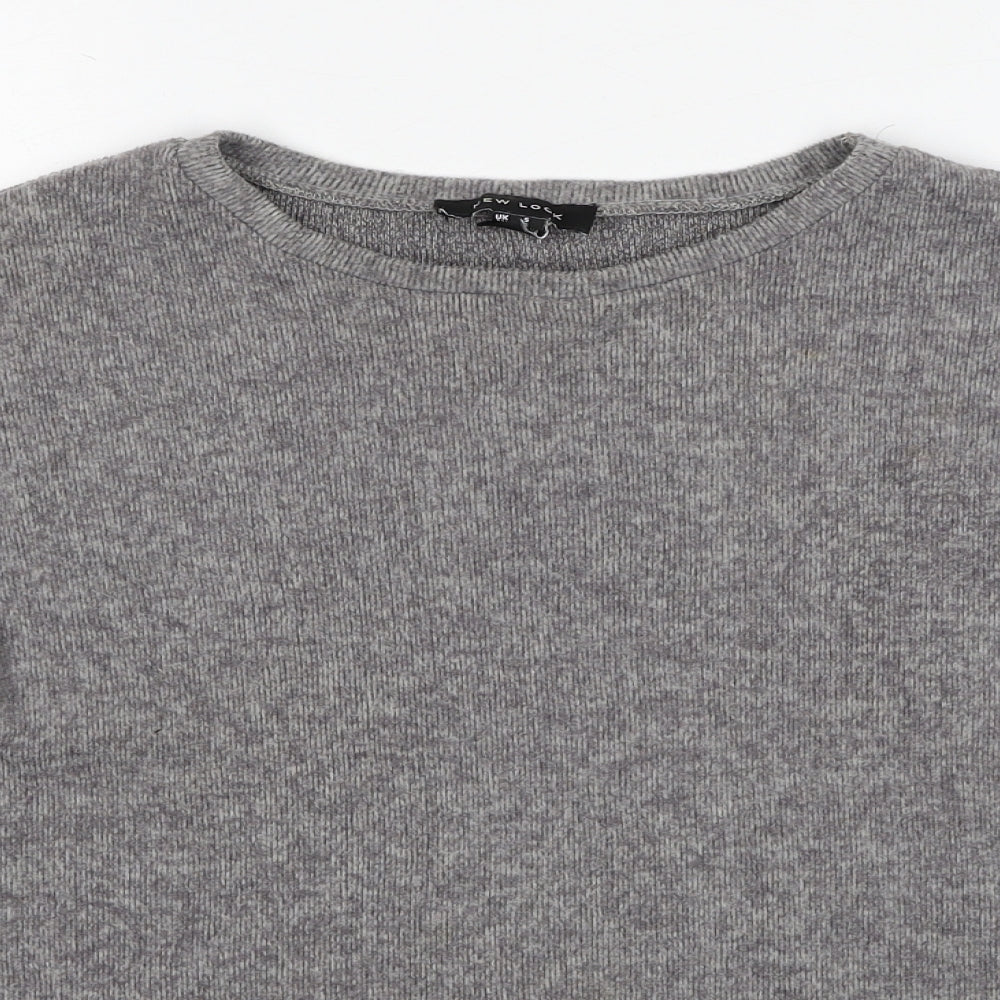 Womens UK Size S New Look Grey Pullover Jumper