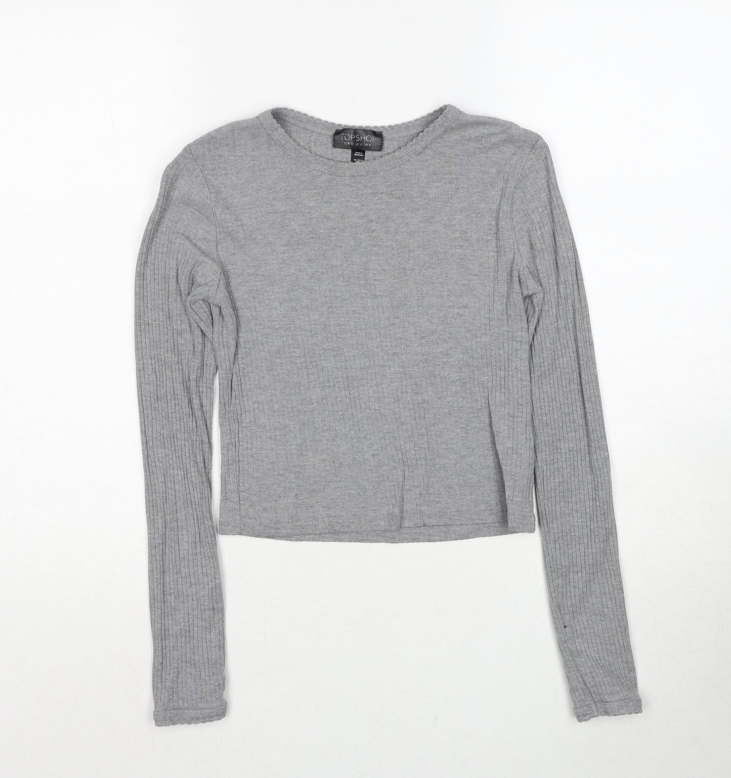 Womens UK Size 8 Topshop Grey Pullover Jumper