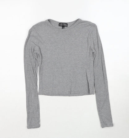 Womens UK Size 8 Topshop Grey Pullover Jumper