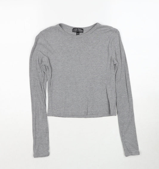 Womens UK Size 8 Topshop Grey Pullover Jumper