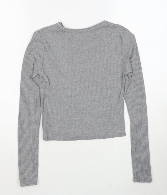 Womens UK Size 8 Topshop Grey Pullover Jumper