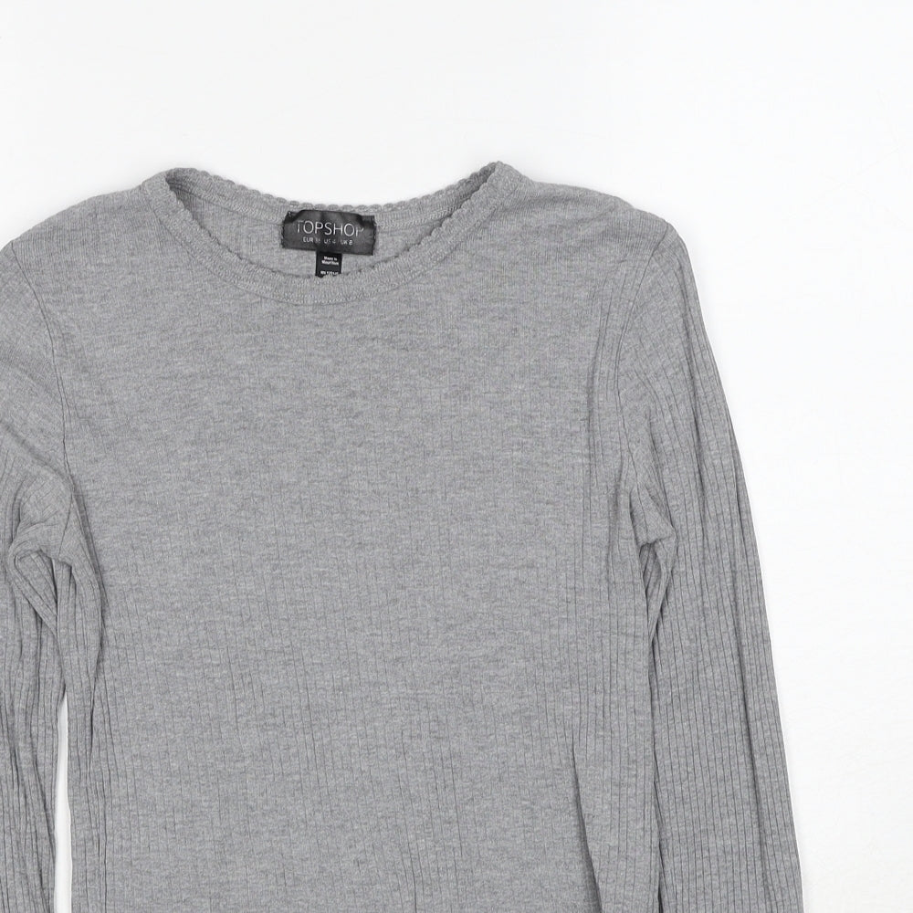 Womens UK Size 8 Topshop Grey Pullover Jumper