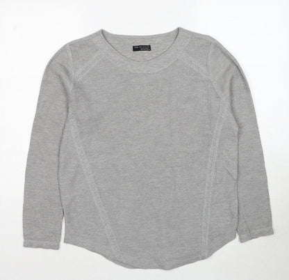 Zara Mens Grey Polyester Pullover Sweatshirt Size S