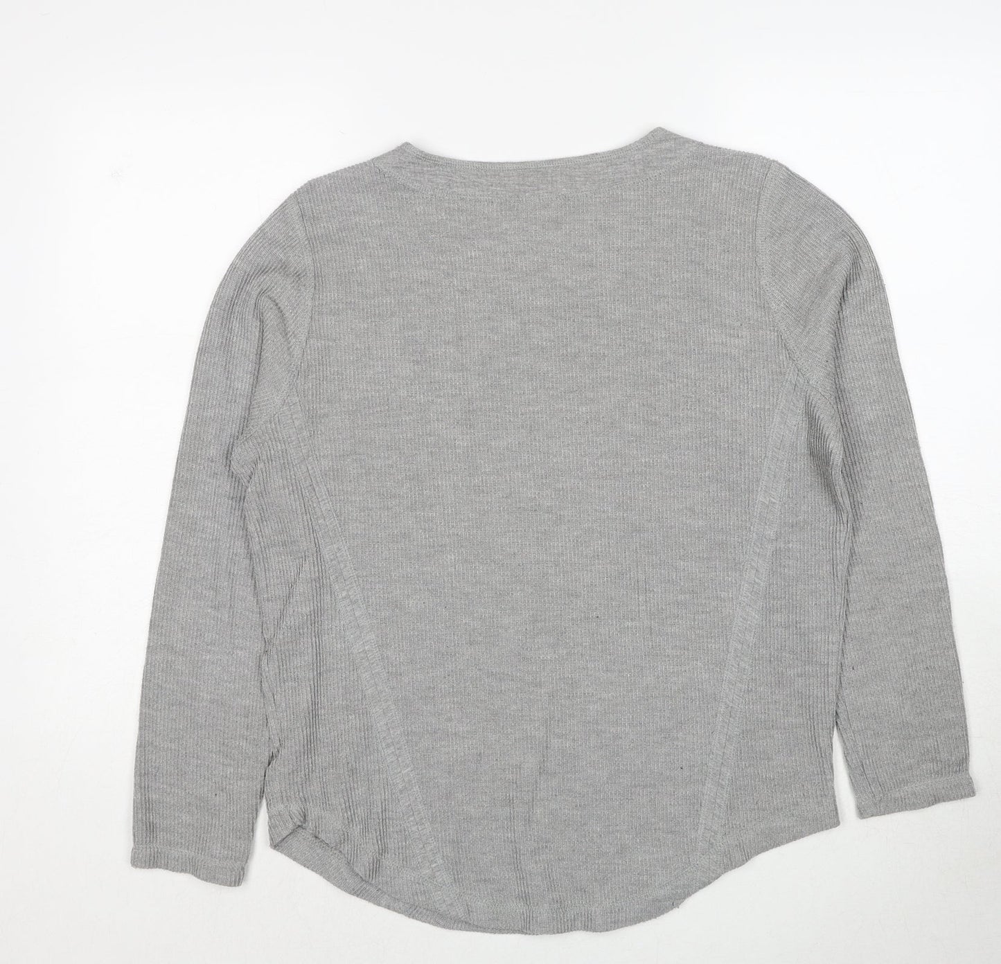Zara Mens Grey Polyester Pullover Sweatshirt Size S