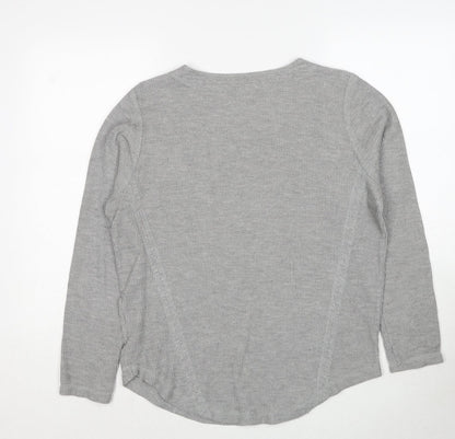 Zara Mens Grey Polyester Pullover Sweatshirt Size S