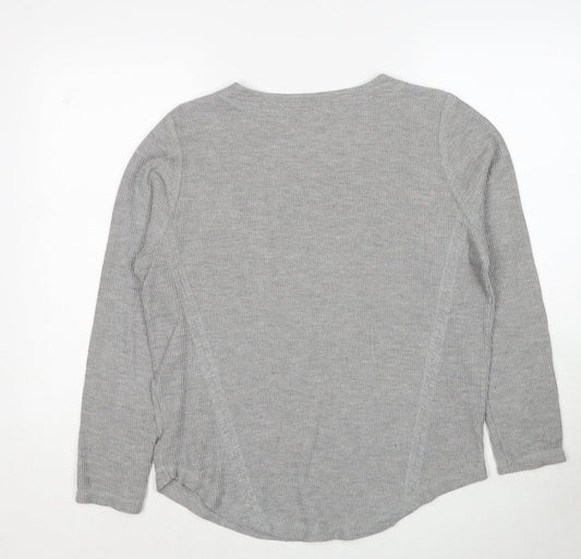 Zara Mens Grey Polyester Pullover Sweatshirt Size S