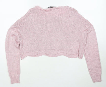 Womens UK Size M FOREVER 21 Pink Pullover Jumper