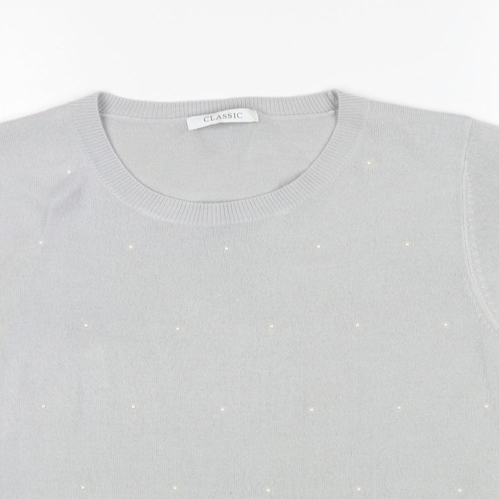 Womens UK Size 14 Marks and Spencer Grey Pullover Jumper
