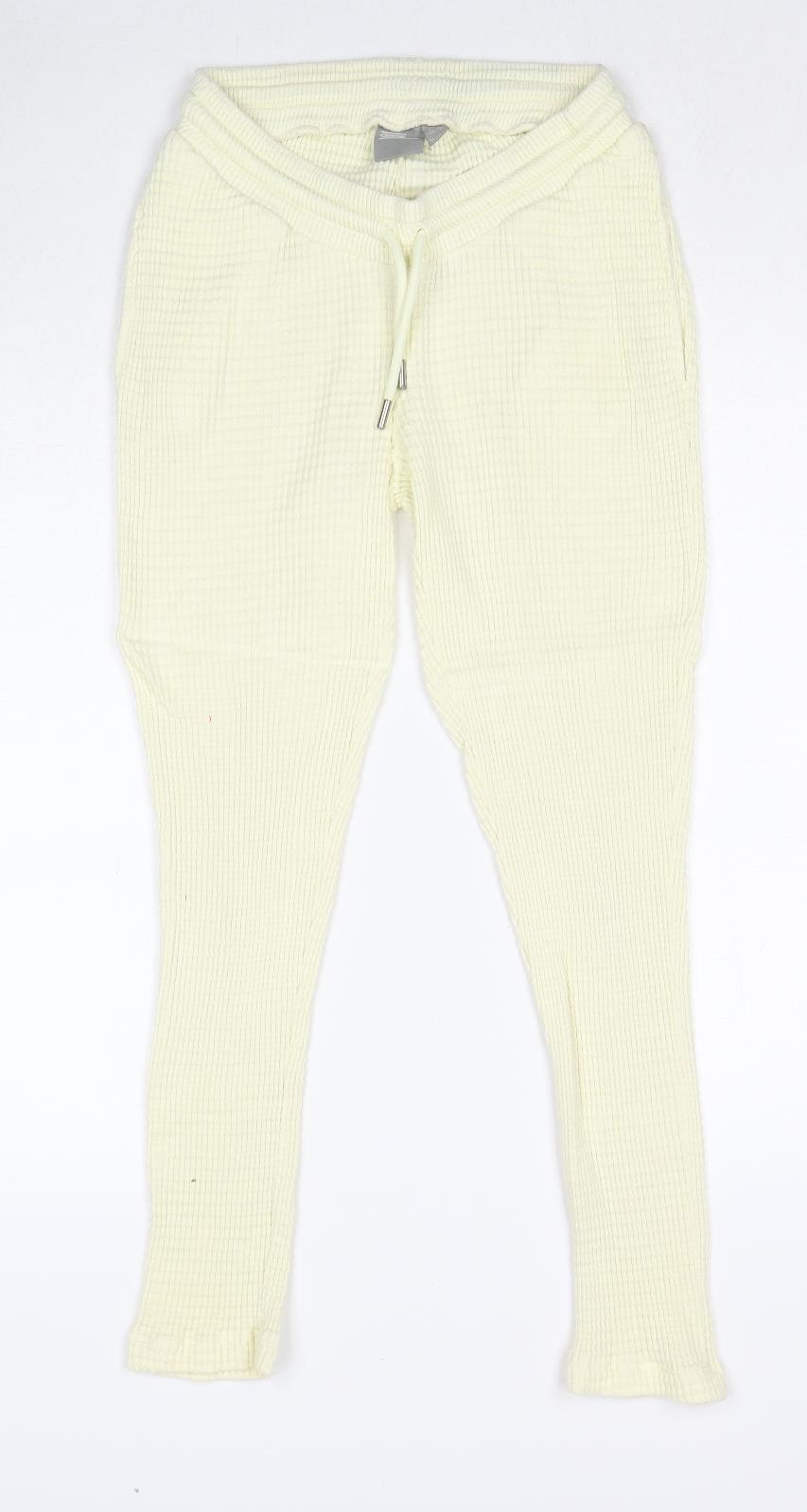 Womens UK Size 6 ASOS Regular Fit Jogger Ivory Trousers