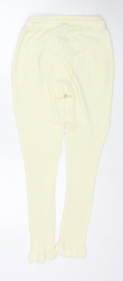 Womens UK Size 6 ASOS Regular Fit Jogger Ivory Trousers