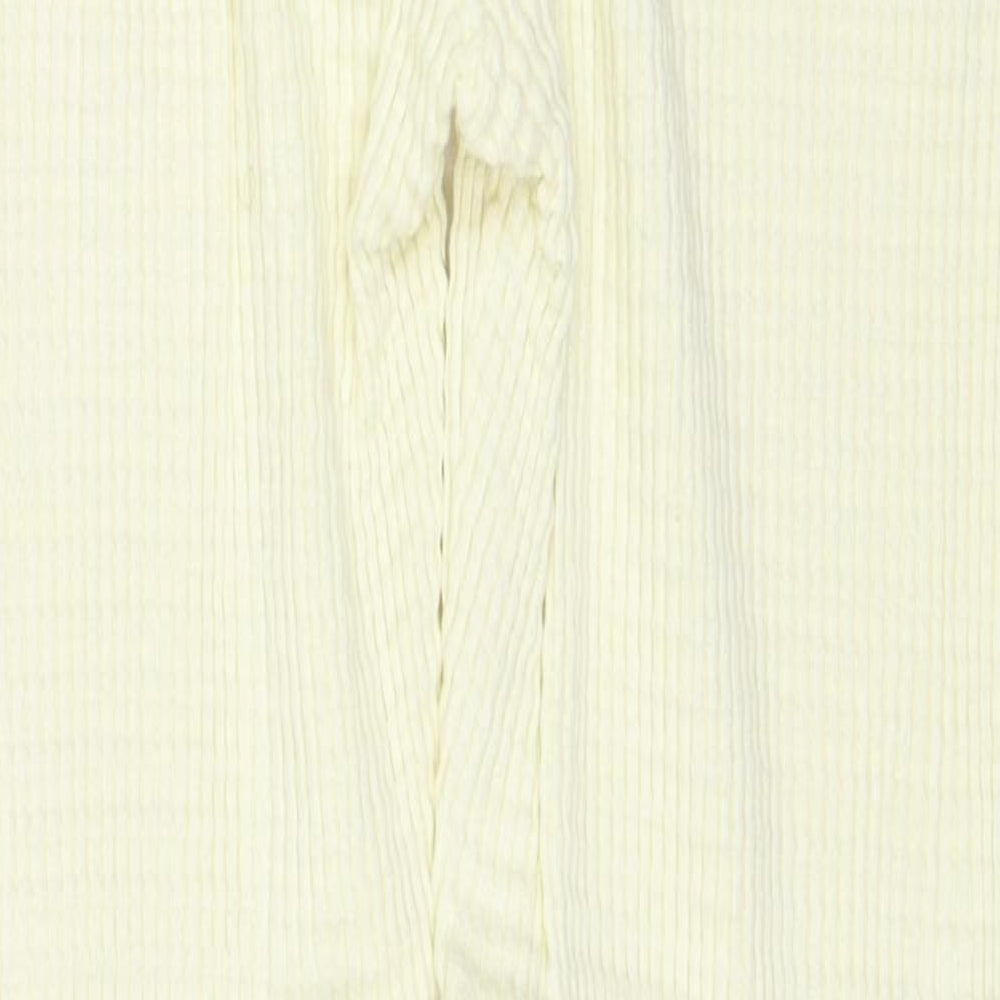 Womens UK Size 6 ASOS Regular Fit Jogger Ivory Trousers
