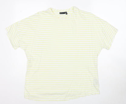 Womens UK Size 6 ASOS Yellow Basic T-Shirt