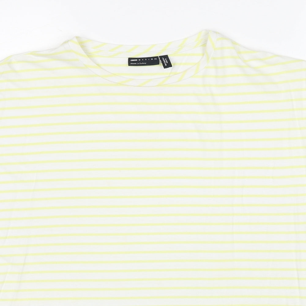 Womens UK Size 6 ASOS Yellow Basic T-Shirt