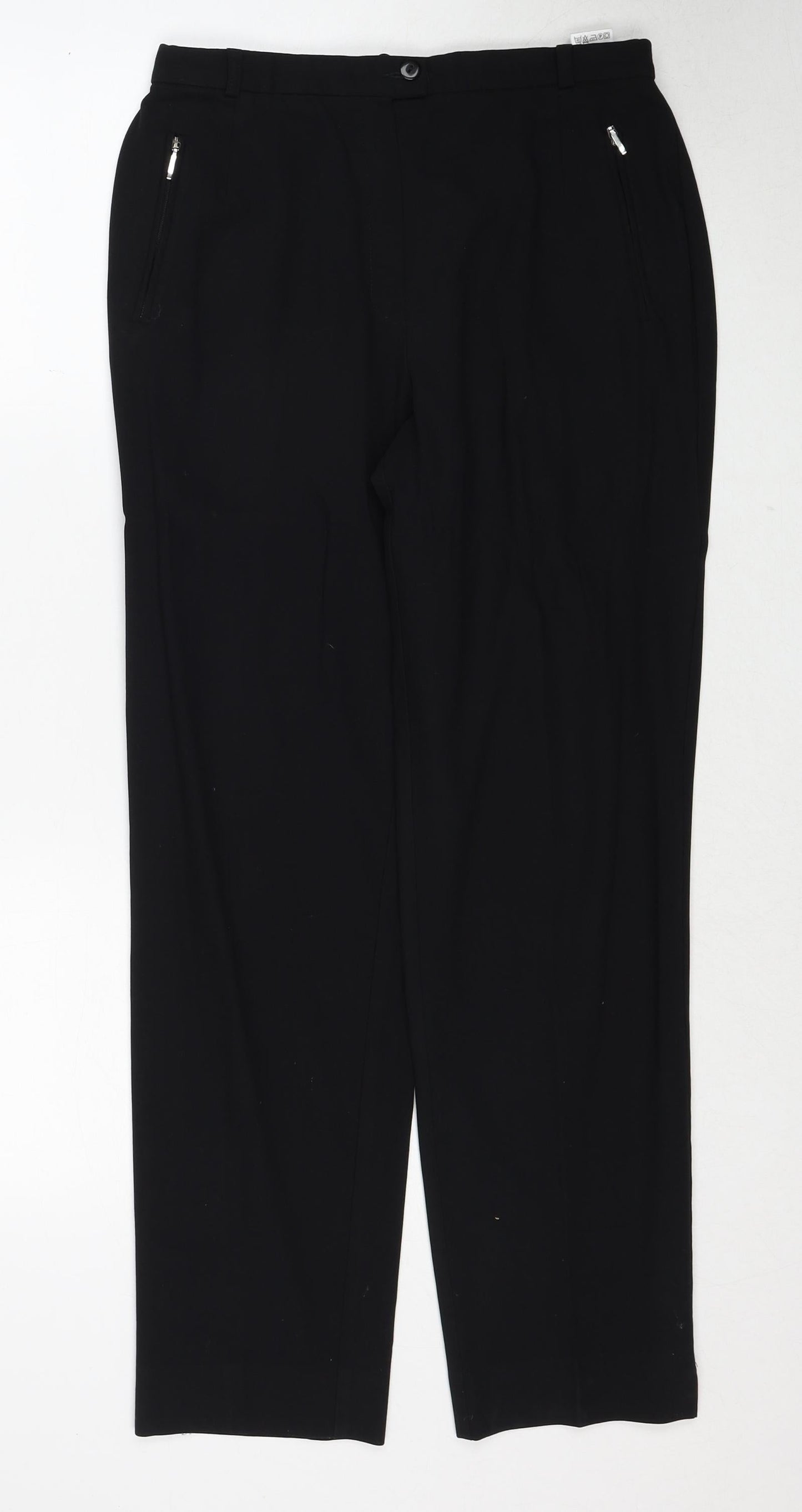 Womens UK Size 12 Marks and Spencer Regular Fit  Black Trousers