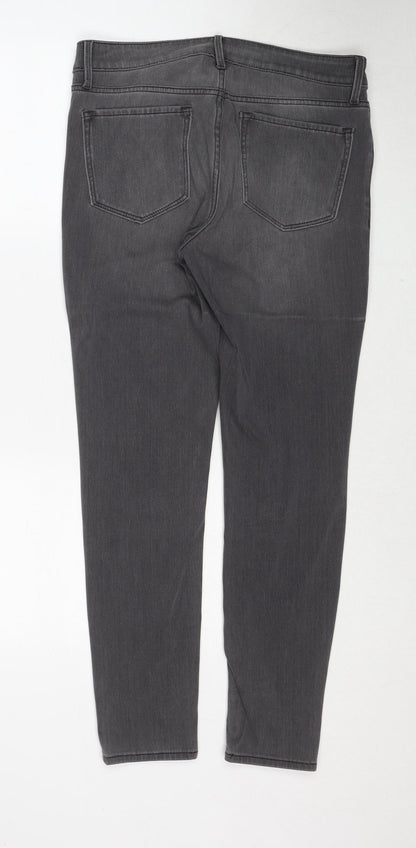 Old Navy Womens Grey Cotton Skinny Jeans Size 12 Regular Zip