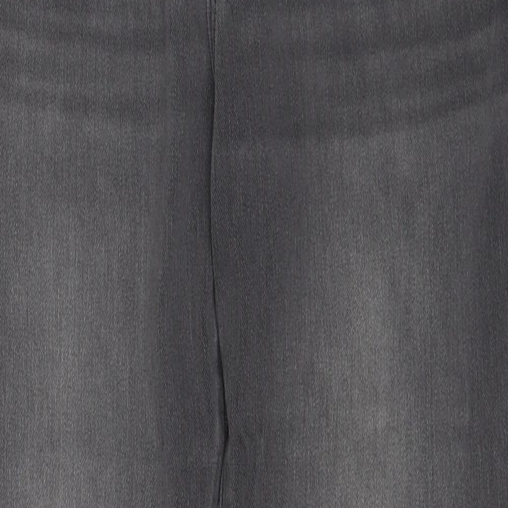 Old Navy Womens Grey Cotton Skinny Jeans Size 12 Regular Zip