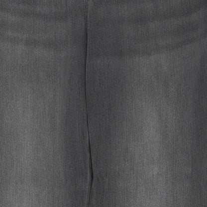 Old Navy Womens Grey Cotton Skinny Jeans Size 12 Regular Zip