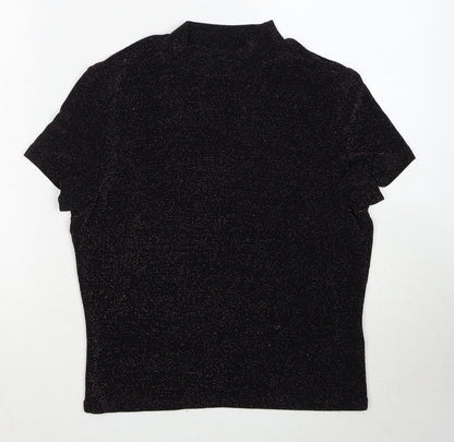 Womens UK Size M Monki Black Basic Blouse