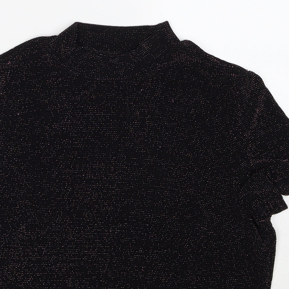 Womens UK Size M Monki Black Basic Blouse