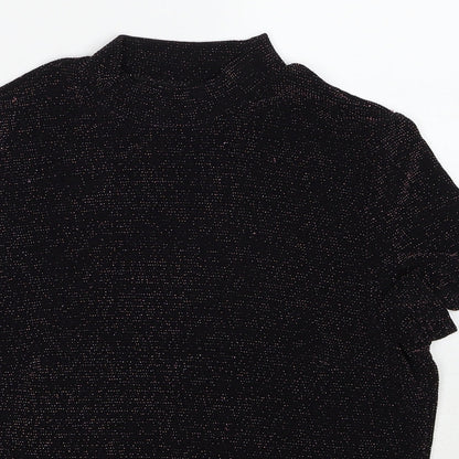 Womens UK Size M Monki Black Basic Blouse