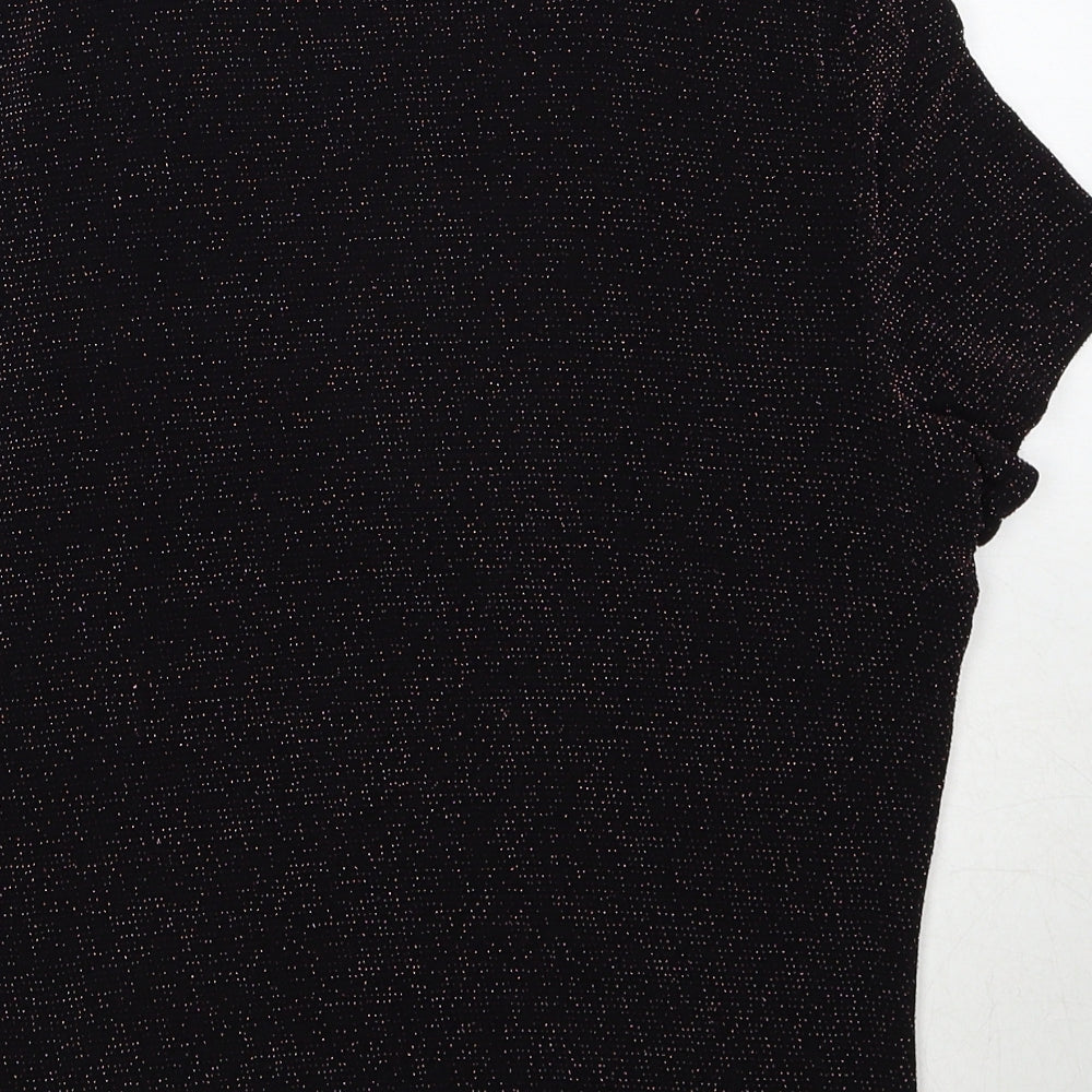 Womens UK Size M Monki Black Basic Blouse