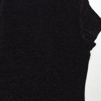 Womens UK Size M Monki Black Basic Blouse