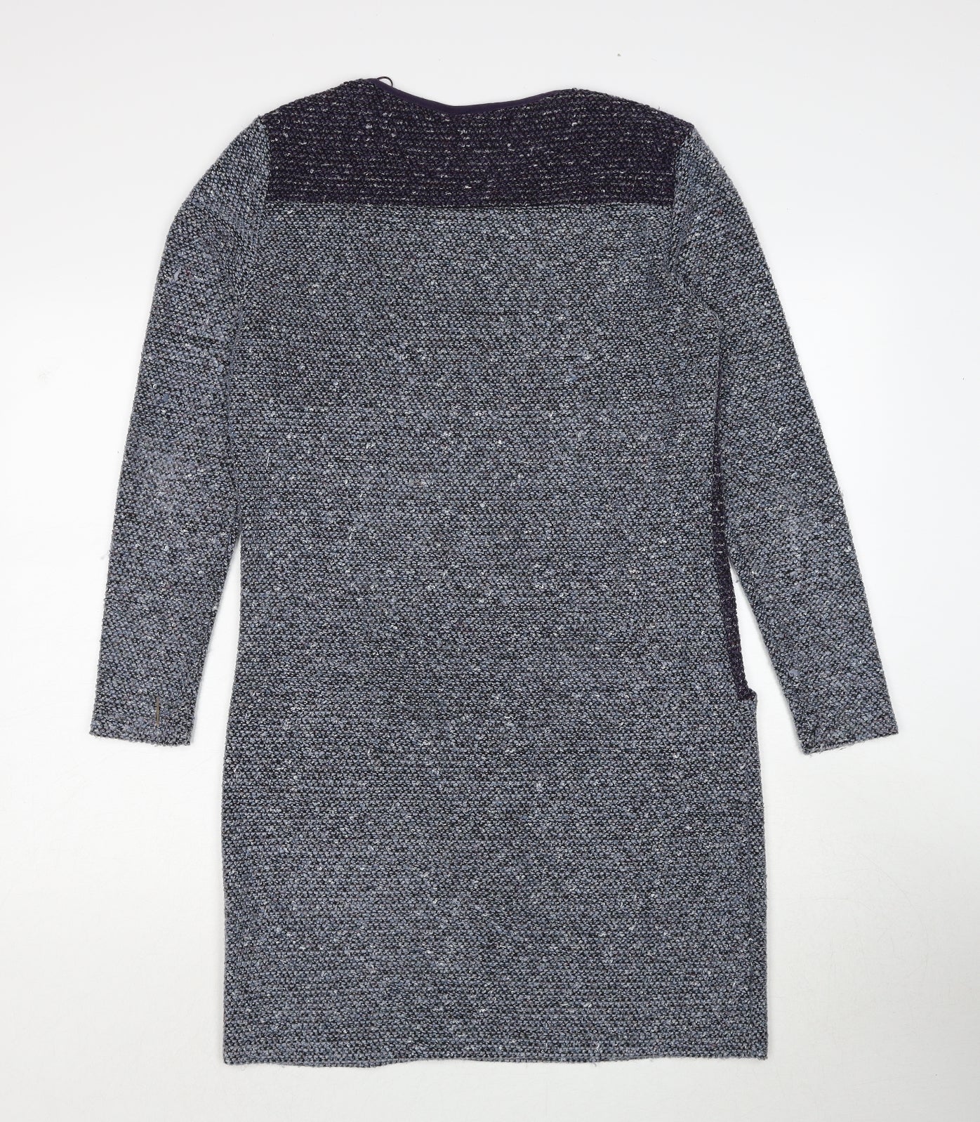 Stock Shop Womens Black Colourblock Polyester Jumper Dress Size S Round Neck Pullover