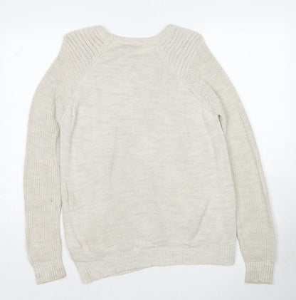 Womens UK Size S Stradivarius Beige Pullover Jumper