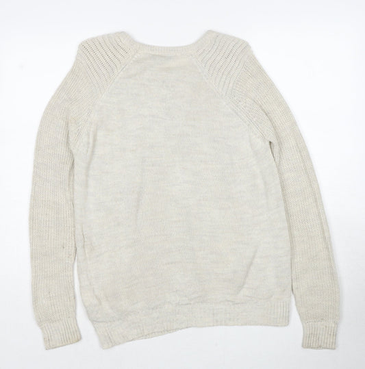 Womens UK Size S Stradivarius Beige Pullover Jumper