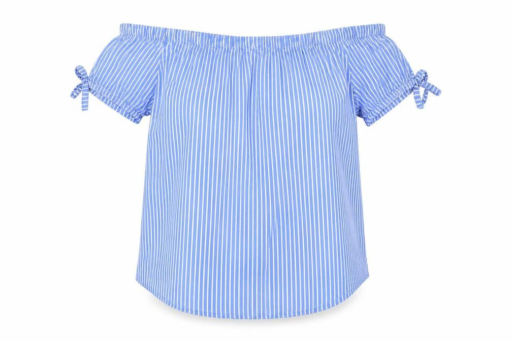 Womens UK Size XS H&M Blue Basic Blouse