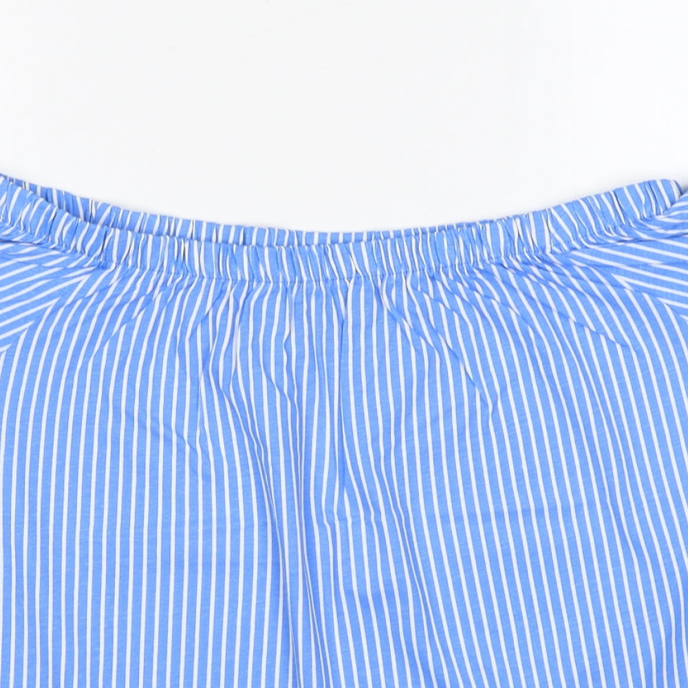 Womens UK Size XS H&M Blue Basic Blouse