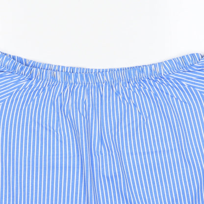 Womens UK Size XS H&M Blue Basic Blouse