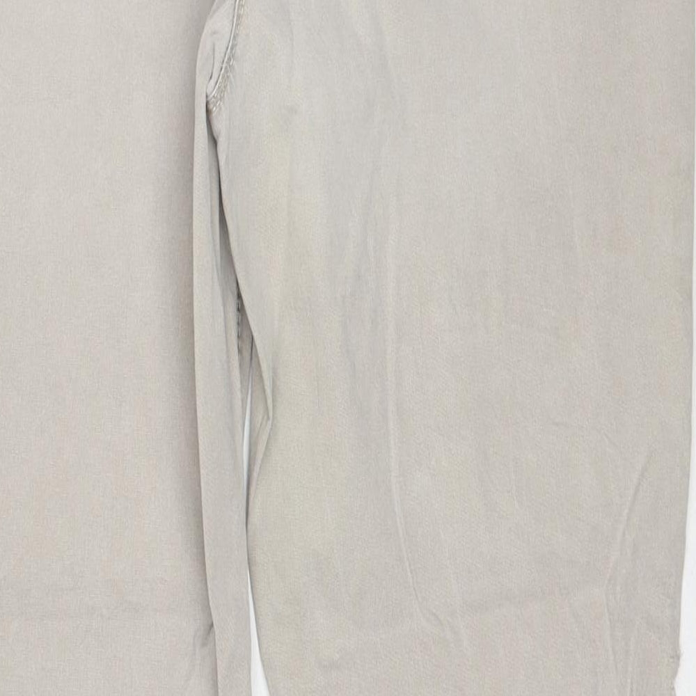 MAC Mens Beige Cotton Trousers Size 32 in Regular Zip