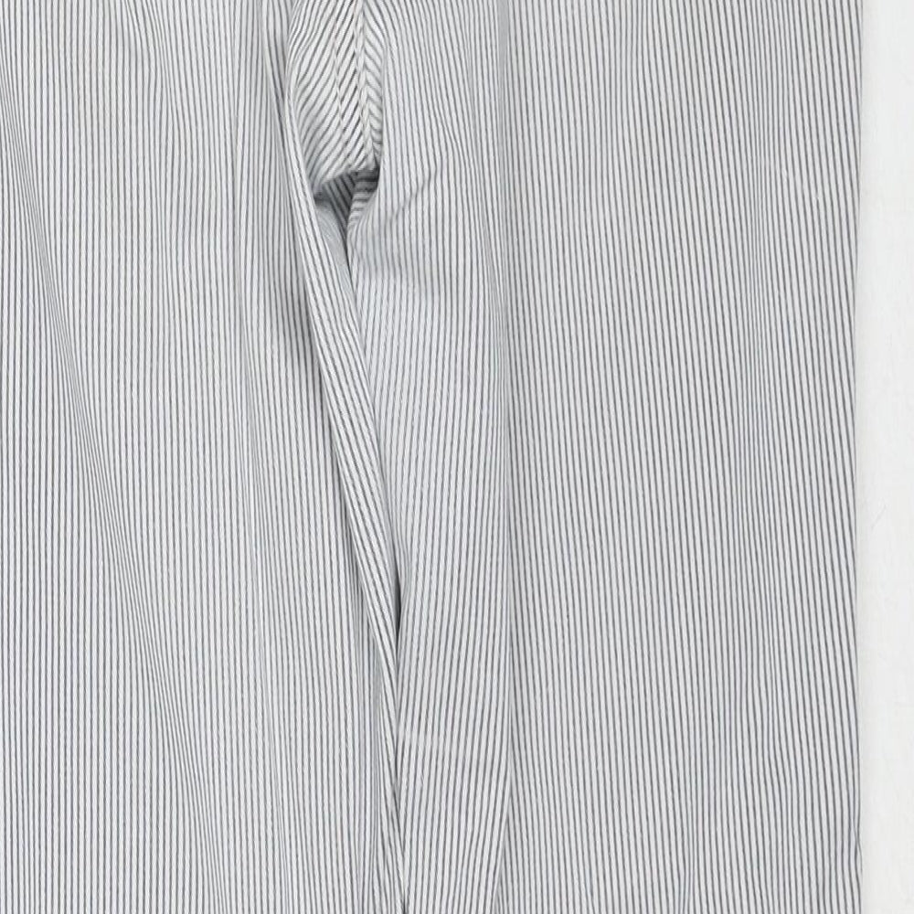 Label Of Grade Womens Blue Striped Cotton Straight Jeans Size 26 in Regular Button