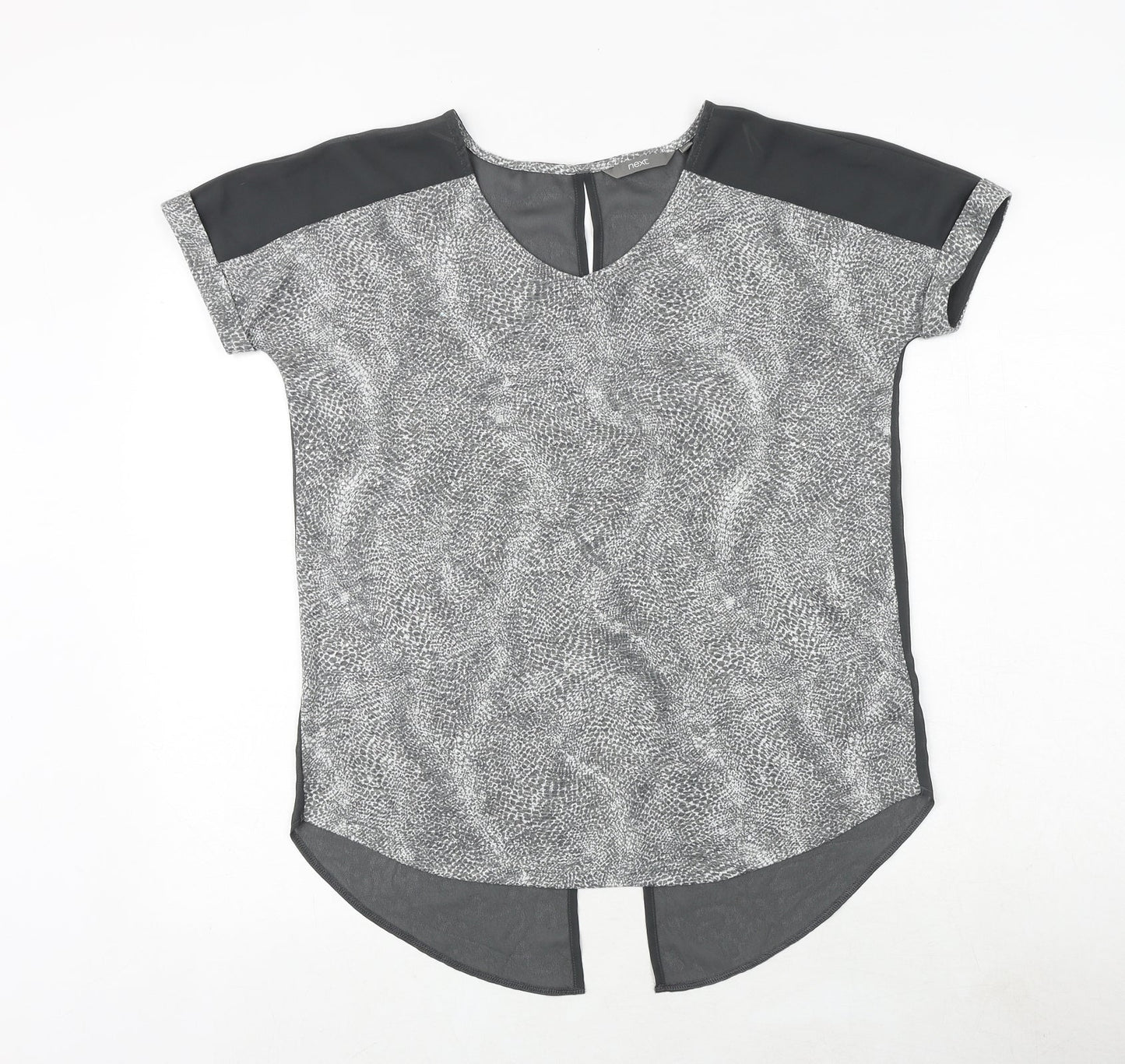 Womens UK Size 6 NEXT Grey Basic Blouse
