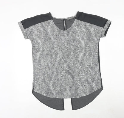 Womens UK Size 6 NEXT Grey Basic Blouse