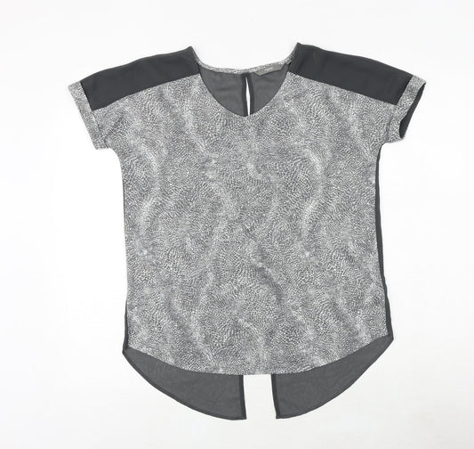Womens UK Size 6 NEXT Grey Basic Blouse
