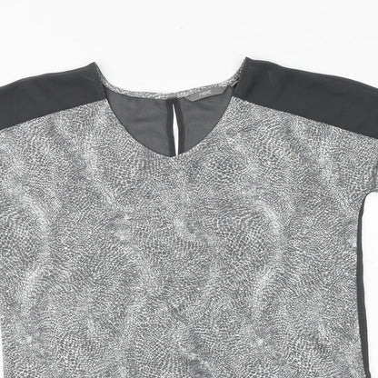 Womens UK Size 6 NEXT Grey Basic Blouse