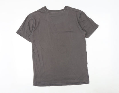 Jameson Carter Mens Grey Cotton T-Shirt Size S Round Neck