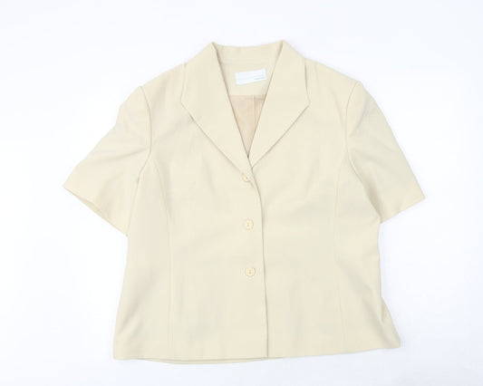 AMARANTO Womens Grey Jacket Size 20 Button