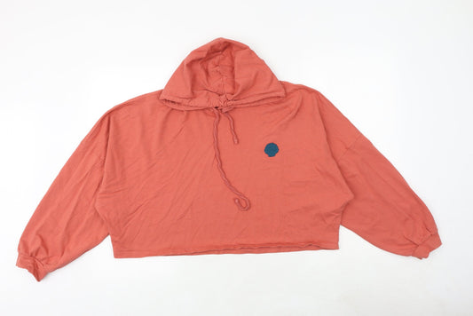 Womens UK Size 12 Disney Pink Pullover Hoodie