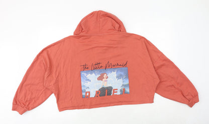 Womens UK Size 12 Disney Pink Pullover Hoodie